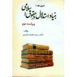 کتاب بنیاد استدلال در حقوق اسلامی (اصول فقه 1) از دکتر سید محمد صدری