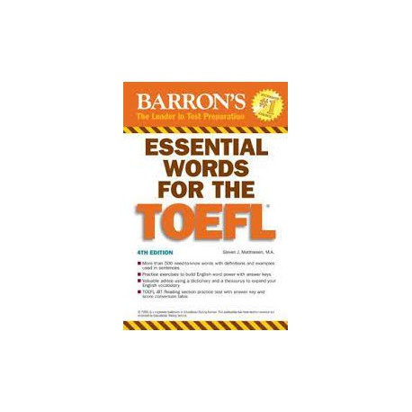 book BARRONS ESSENTIAL WORDS FOR THE TOEFL