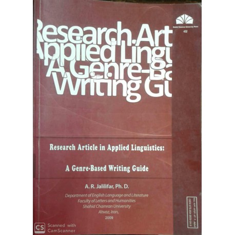 Research Article  in Applied Linguistics : A Genre-BASED Writing Guide A.R.Jalilifar